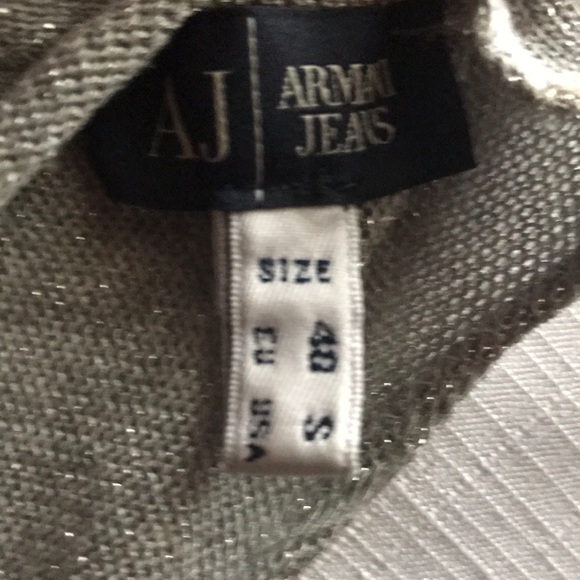 Sold!ARMANI Jeans silver sweater dress/ top - Picture 4 of 6